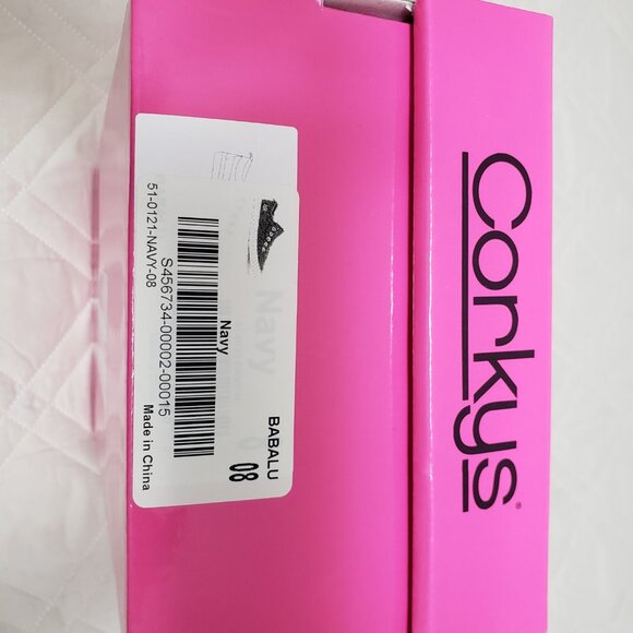 Corkys Babalu Canvas Laceless Slip-On Sneakers Navy Women's Size 8 NWT - Picture 9 of 10